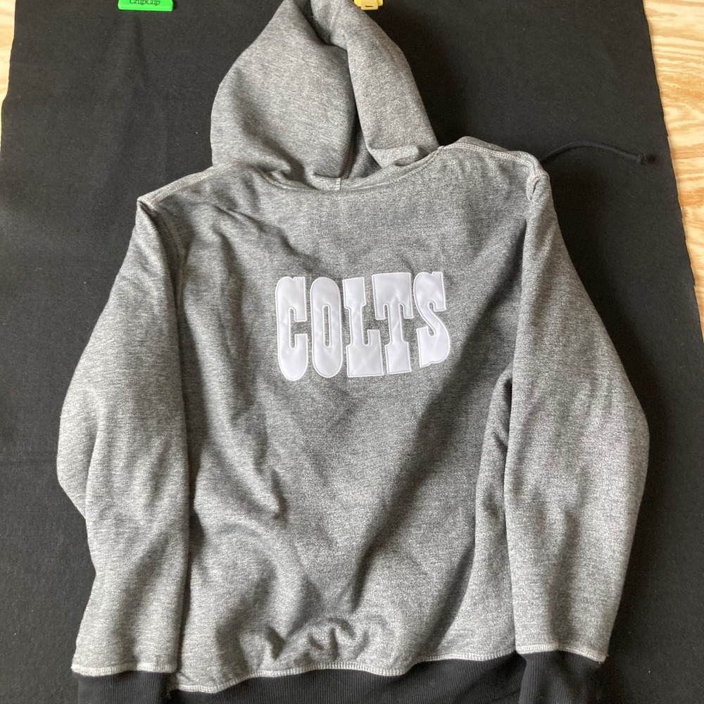 NFL Pro Line Indianapolis Colts Mens Large Gray Sherpa Lined Full Zip Hoodie - Picture 11 of 12